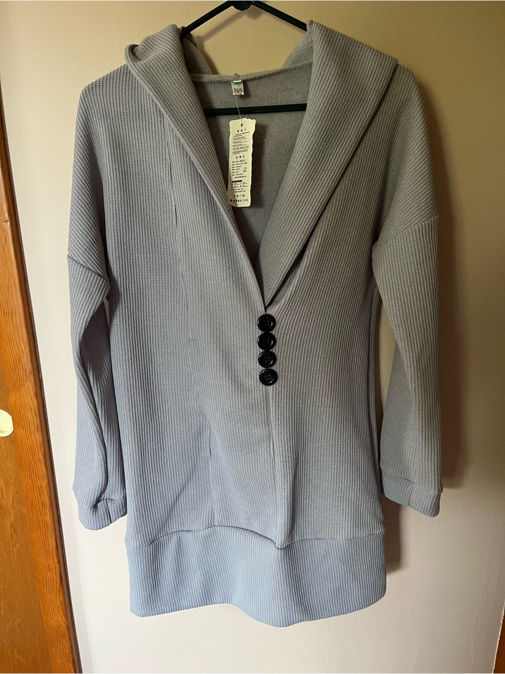 Women’s Hooded Long Knit Tunic Jacket